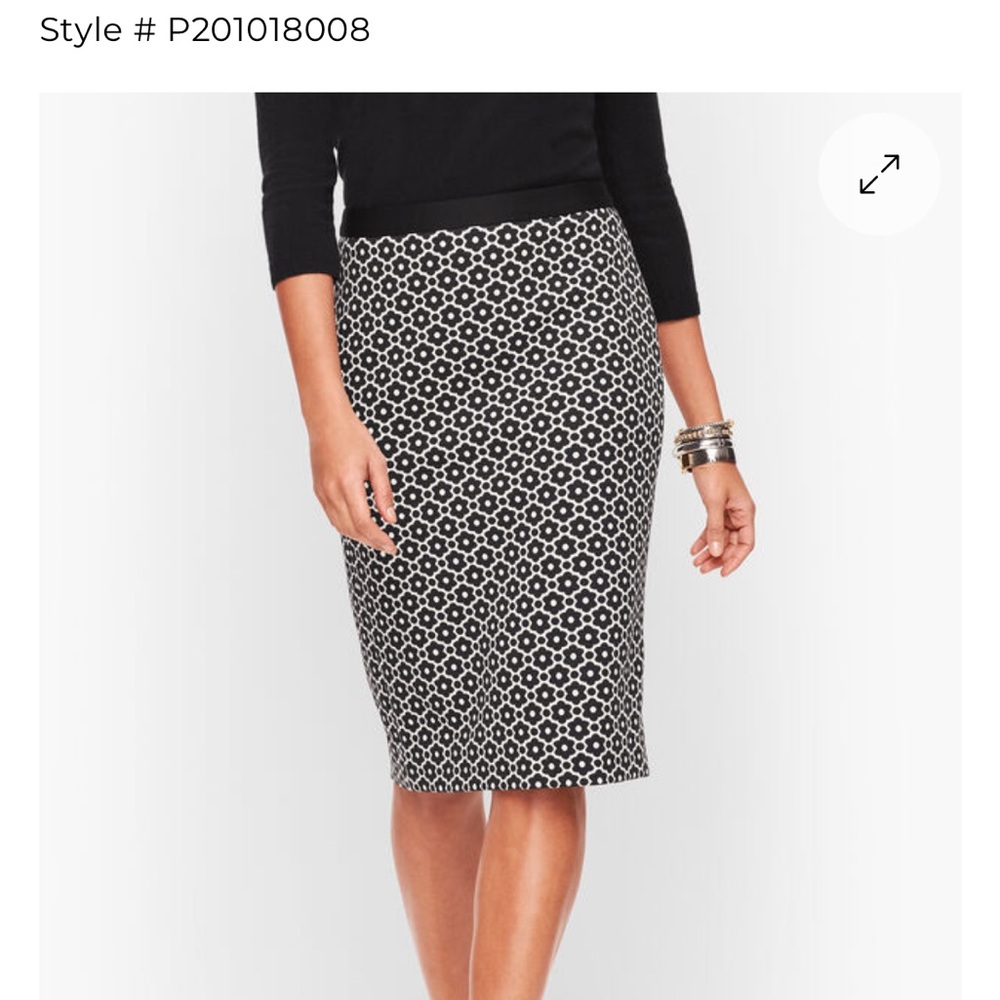 JACQUARD DOT PENCIL SKIRT